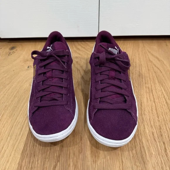 Puma Vikky Sneakers dark purple Sz 7 almost new - Picture 3 of 10